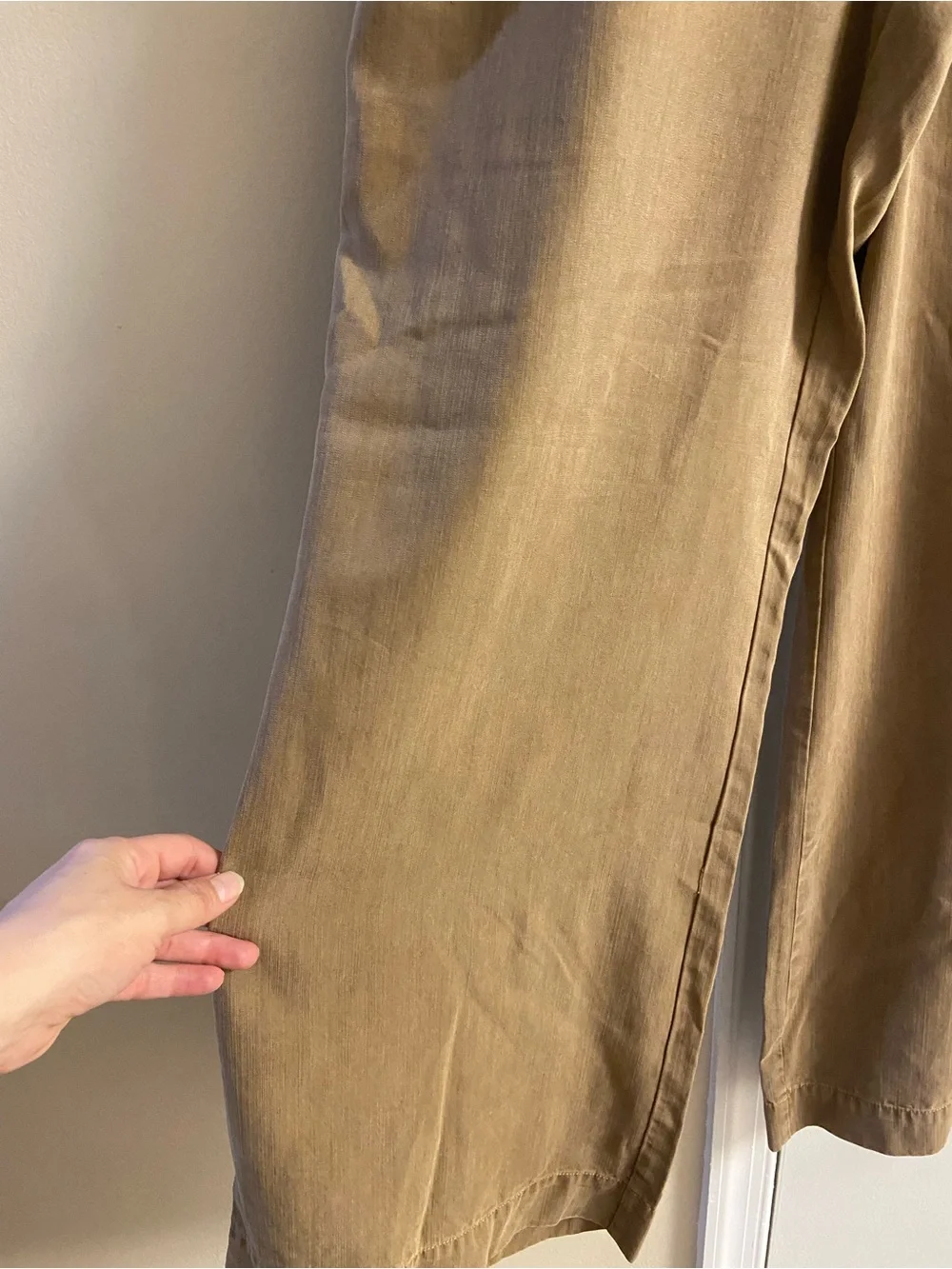 Sundance Straight wide Leg Chinos in Khaki Brown Sz 16 NWOT